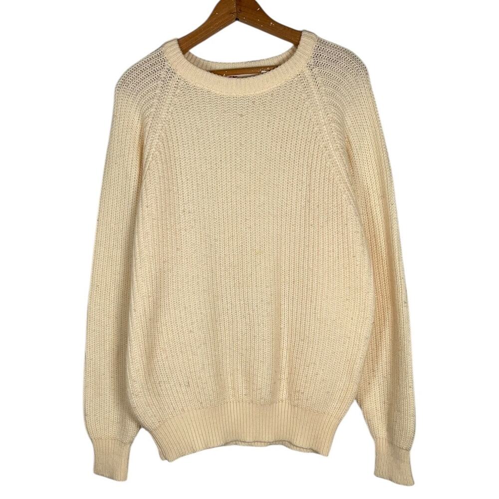 Vintage 1970's PARKER OF VIENNA Cream Crewneck Sweater      Size: M